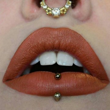 Lip piercing