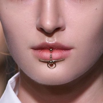 Lip piercing