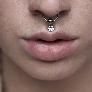Lip piercing