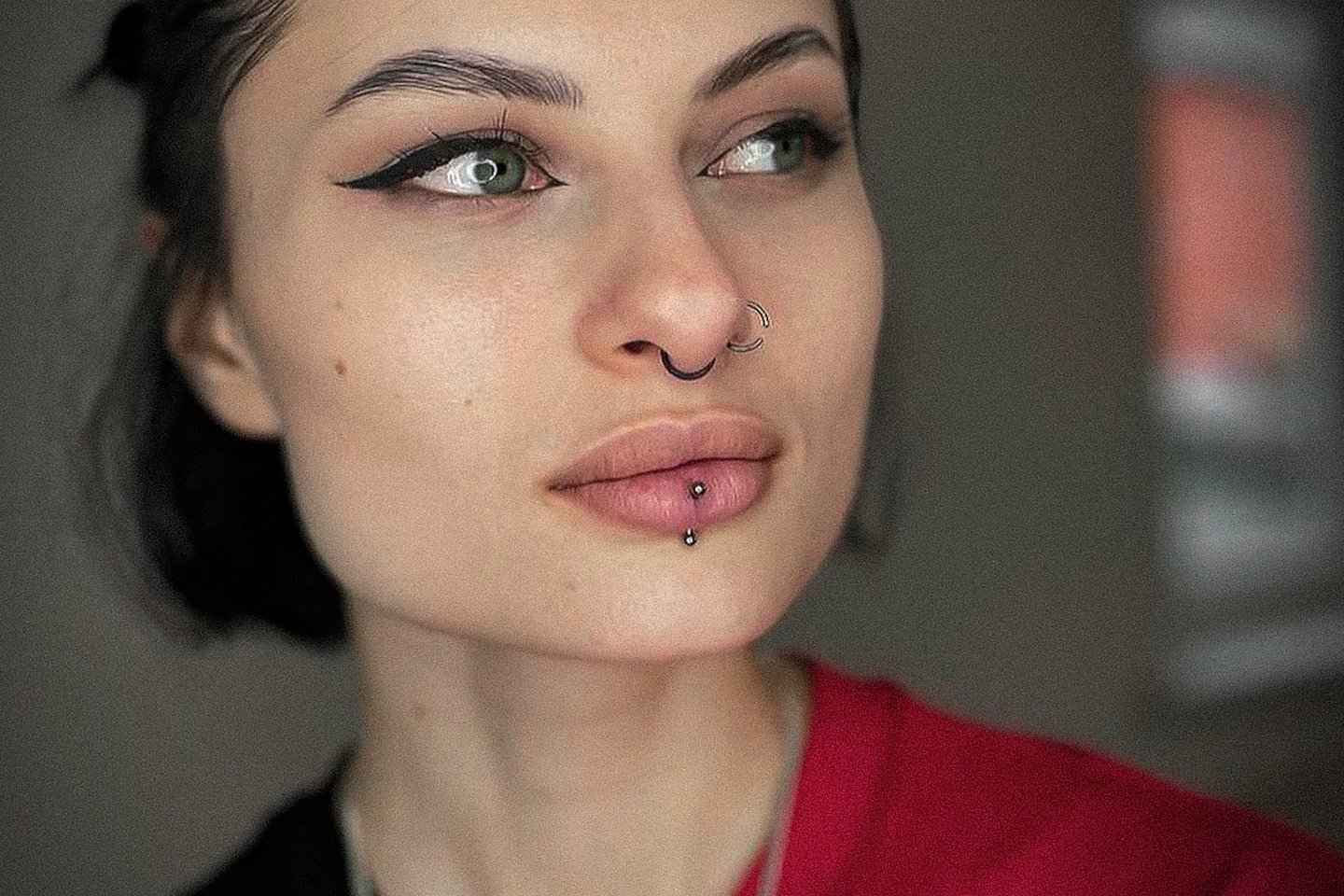 Lip piercing