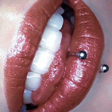 Lip piercing