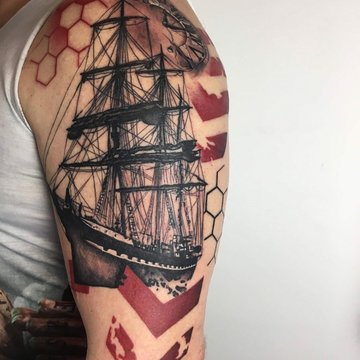 Trash polka tattoos