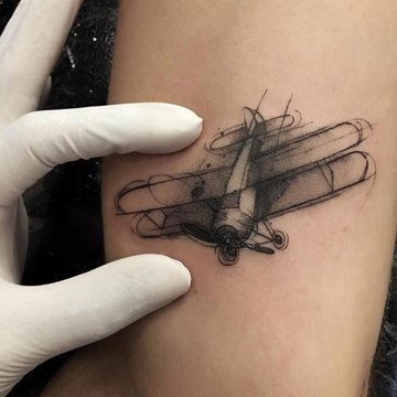 Airplane tattoo