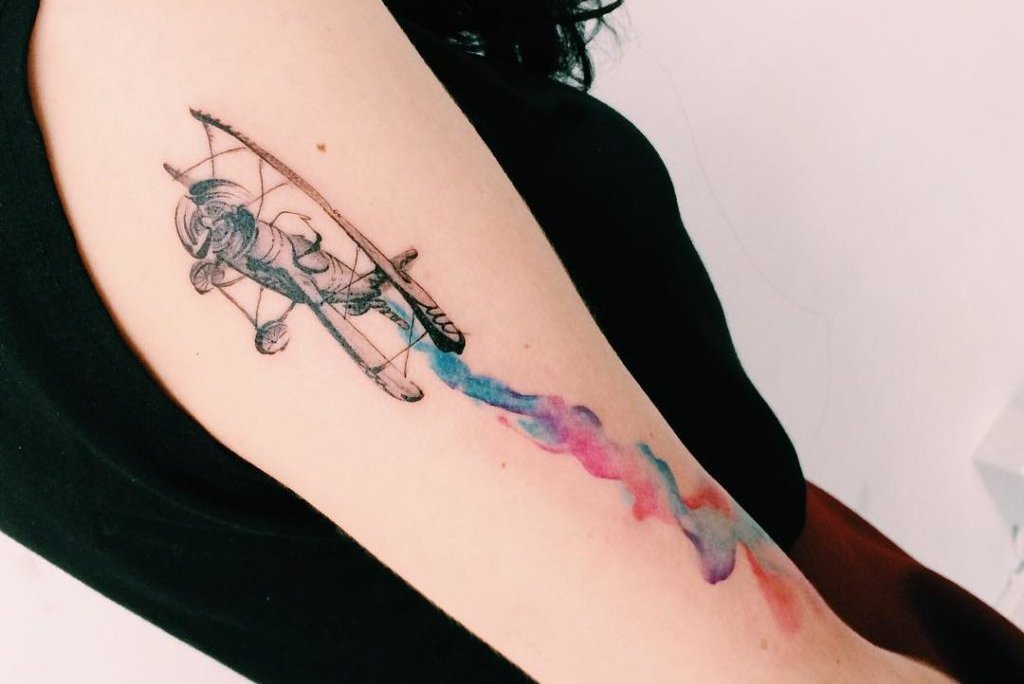 Airplane tattoo