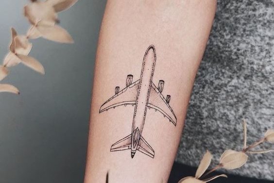 Airplane tattoo